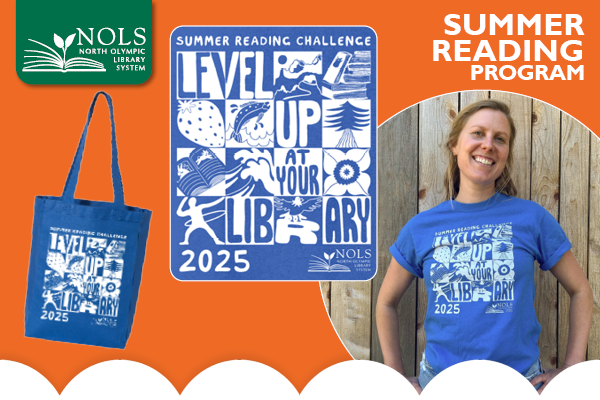 North Olympic Library System Summer Reading Program Artwork by Kaisa Lemley.