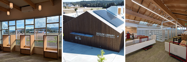 Photos of construction of the new Sequim Library