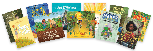 Book covers from the Plant a Seed, Read booklist.